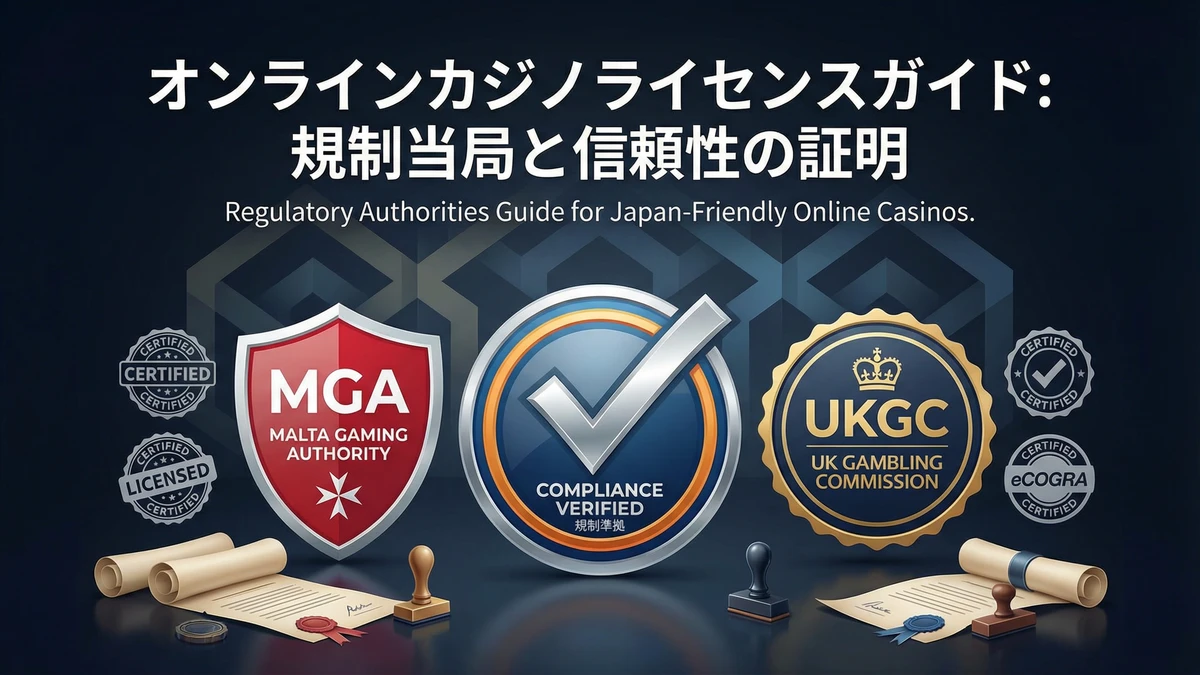 オンラインカジノのライセンス全6種類｜安全性ランキング・違法カジノの見分け方【2026年最新】