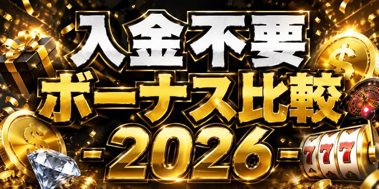 入金不要ボーナス比較2026｜TOP10カジノ徹底比較ランキング