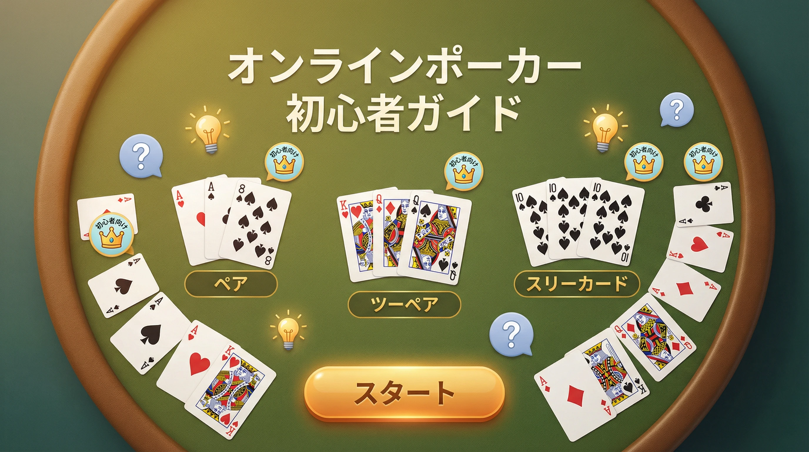 【2026年版】オンラインポーカー初心者ガイド｜始め方・ルール・おすすめサイトを徹底解説